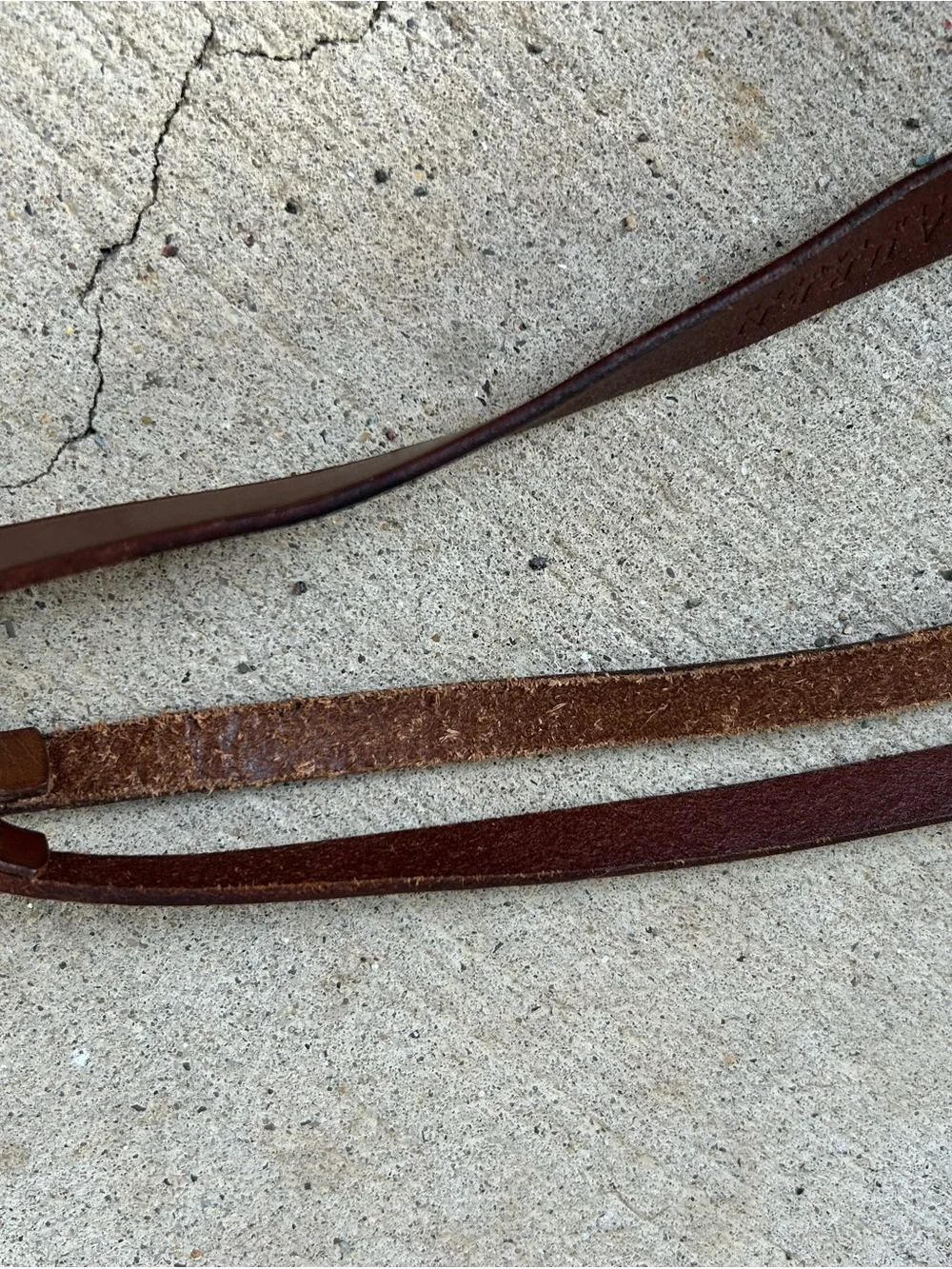 Vintage Lauren Ralph Lauren Equestrian Style Brown Leather Belt with Gold Buckle